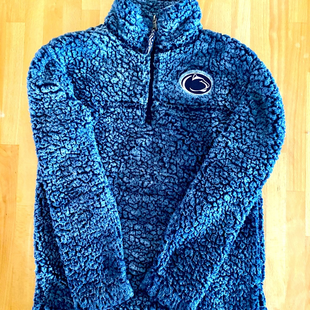 Penn State Kids Navy Sherpa Quarter Zip size Youth Medium